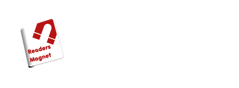 Readers Magnet Bookstore WHITE LOGO
